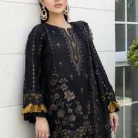 Baroque-3PC LAWN EMBROIDERED SHIRT WITH ORGANZA EMBROIDERED DUAPATTA AND TROUSER-NS06