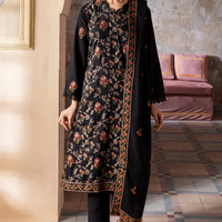 BAREEZE-3PC DHANAK EMBROIDERED SHIRT WITH CHIFFON EMBROIDERED DUPATTA & TROUSER-BIC-4227