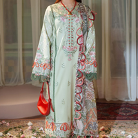 JADE - 3PC LAWN EMBROIDERED SHIRT WITH CHIFFON PRINTED DUPATTA AND TROUSER - 3792