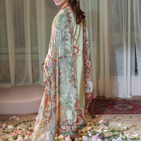 JADE - 3PC LAWN EMBROIDERED SHIRT WITH CHIFFON PRINTED DUPATTA AND TROUSER - 3792