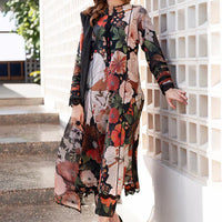 BAROUQE - 3PC UNSTITCHED KHADDAR PRINTED SHIRT WITH KHADDAR PRINTED DUPATTA AND PRINT TROUSER-12623