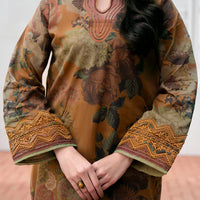 BAROQUE 3PC KARANDI PRINTED SHIRT WITH KARANDI PRINTED DUAPTTA AND TROUSER-1813