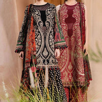 MARIA.B-3PC LAWN EMBROIDERED PRINTED SHIRT WITH CHIFFON PRINT DUPATTA AND PRINT TROUSER- NS 2517