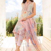 MARIA.B-3PC LAWN EMBROIDERED PRINTED SHIRT WITH CHIFFON PRINT DUPATTA AND PRINT TROUSER- NS 2522