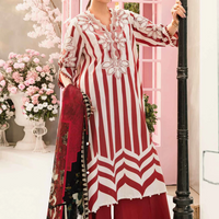 MARIA.B-3PC LAWN EMBROIDERED PRINTED SHIRT WITH CHIFFON PRINT DUPATTA AND PRINT TROUSER - NS 2526