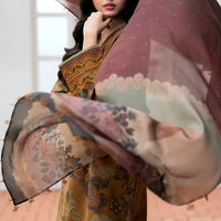 BAROQUE 3PC KARANDI PRINTED SHIRT WITH KARANDI PRINTED DUAPTTA AND TROUSER-1813