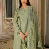 SOBIA NAZIR - UNSTITCHED 3PC LAWN HEAVY EMBROIDERED SHIRT WITH ORGANZA HEAVY EMBROIDERED DUPATTA-2704