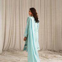 SEHAR BY MIRAJ- UNSTITCHED LAWN 3PC EMBROIDERED SHIRT WITH ORGANZA EMBROIDERED DUPATTA WITH TROUSER - 2805