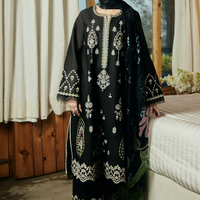 ZARA SHAHJAHAN - 3PC UNSTITCHED LAWN EMBROIDERED SHIRT PRINTED DUPATTA AND TROUSER-2853