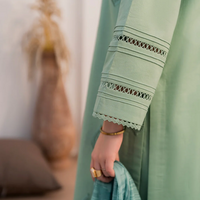 HANA- 3PC UNSTITCHED LAWN EMBROIDERED SHIRT WITH MONARK PRINT DUPATTA AND TROUSER-2867