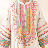 SAPPHIRE- 3PC DHANAK EMBROIDERED SHIRT WITH WOOL PRINT SHAWL AND TROUSER - 4006