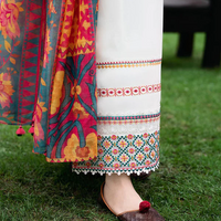 SAPPHIRE- 3PC DHANAK EMBROIDERED SHIRT WITH WOOL PRINT SHAWL AND TROUSER - 4006