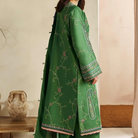 ZARA SHAH JAHAN - 3PC LAWN EMBROIDERED SHIRT WITH MANAAR PRINTED DUPATTA AND TROUSER - 3536