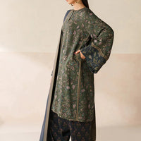 BAROQUE - 3PC USTITCHED VISCOSE PRINTED SHIRT WITH VISCOSE PRINTED DUPATTA AND TROUSER-12632