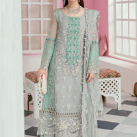 ELAF-ORGANZA PANEL EMBROIDERED ORGANZA DAMAN WITH PEARL WITH ORGANZA EMBROIDERED READY TO WEAR DUPATTA-3424