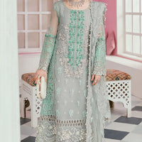 ELAF-ORGANZA PANEL EMBROIDERED ORGANZA DAMAN WITH PEARL WITH ORGANZA EMBROIDERED READY TO WEAR DUPATTA-3424