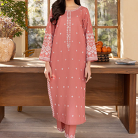 BATIK - UNSTITCHED 2PC LAWN EMBROIDRED SHIRT WITH LAWN EMBROIDRED SLEEVES - 3453