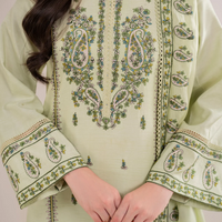 GARNET-3PC UNSTITCEHD LAWN EMBROIDERED SHIRT WITH LAWN EMBROIDERED DUPATTA AND LAWN TROUSER - 4167