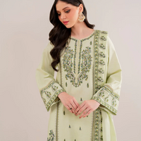 GARNET-3PC UNSTITCEHD LAWN EMBROIDERED SHIRT WITH LAWN EMBROIDERED DUPATTA AND LAWN TROUSER - 4167