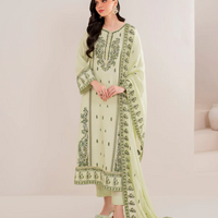 GARNET-3PC UNSTITCEHD LAWN EMBROIDERED SHIRT WITH LAWN EMBROIDERED DUPATTA AND LAWN TROUSER - 4167