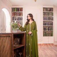 ASIM JOFA - 3PC UNSTITCHED LAWN EMBROIDERED SHIRT WITH BAMBER CHIFFON DUPATTA AND LAWN TROUSER - 3575