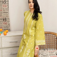 URGE - 3PC UNSTITCEHD LAWN EMBROIDERED SHIRT WITH MONARK PRINTED DUPATTA AND EMB TROUSER-3600