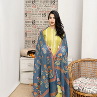 URGE - 3PC UNSTITCEHD LAWN EMBROIDERED SHIRT WITH MONARK PRINTED DUPATTA AND EMB TROUSER-3600