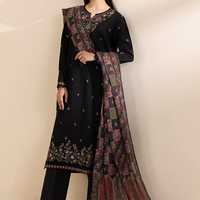 SAPPHIRE-3PC UNSTITCHED LAWN EMBROIDERED SHIRT WITH MONARK PRINT DUAPATTA & TROUSER-3606