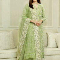 BAREEZE- 3PC LAWN EMBROIDERED SHIRT WITH ORGANZA EMBROIDERED DUPATTA & TROUSER - 3632