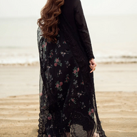 NUREH-3PC DHANAK LASER WORK EMBROIDERED SHIRT WITH MONARK PRINTED EMB DUPATTA & TROUSER - 14119