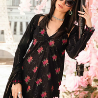 MARIA B-3PC LAWN EMBROIDERED SHIRT WITH MONARK PRINT DUPATTA & TROUSER - NS 3775