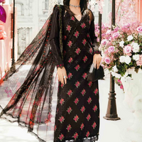 MARIA B-3PC LAWN EMBROIDERED SHIRT WITH MONARK PRINT DUPATTA & TROUSER - NS 3775