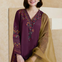 ZARA SHAHJAHAN - 3PC LAWN EMBROIDERED SHIRT WITH ORGANZA EMBROIDERED DUPATTA AND TROUSER - 3826