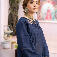 MAHNUR -3PC CHIKENKARI LAWN EMBROIDERED WITH DAIMOND PRINT DUPATTA- 4026