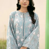 BAROUQE - 3PC UNSTITCHED KARANDI PRINTED SHIRT WITH KARANDI PRINTED DUPATTA AND TROUSER-12576