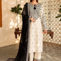 BATIK-3PC DHANAK EMBROIDERED SHIRT WITH CHIFFON EMBROIDERED DUPATTA AND EMB TROUSER-14104