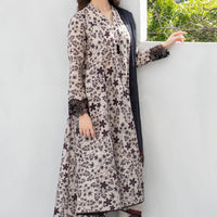 BAROUQE-3PC KHADDAR PRINTED SHIRT WITH KHADDAR PRINT DUPATTA AND PRINT TROUSER-12560