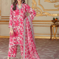 CHARIZMA - 3PC USTITCHED KARANDI PRINTED SHIRT WITH KARANDI PRINTED DUPATTA AND TROUSER-12580