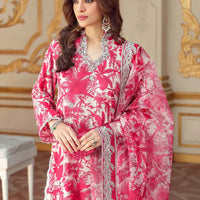 CHARIZMA - 3PC USTITCHED KARANDI PRINTED SHIRT WITH KARANDI PRINTED DUPATTA AND TROUSER-12580