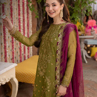 Asim Jofa Dhanak 3PC Embroidered With Chiffon Embroidered Dupatta-1134