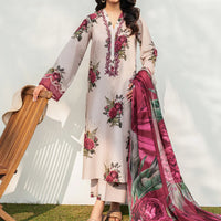 IZNIK - 3PC USTITCHED KARANDI PRINTED SHIRT WITH KARANDI PRINTED DUPATTA AND TROUSER-12572