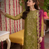 Asim Jofa Dhanak 3PC Embroidered With Chiffon Embroidered Dupatta-1134