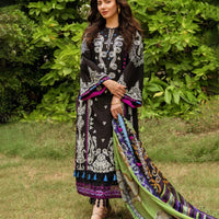 Sira by Sadaf - Dhanak 3PC Unstitched Embroidered Shirt with Digital Printed Wool Shawl-13253