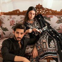 Qalamkar Dhanak-3PC Embroidered Shirt with Dhanak Embroidered Dupatta -13395