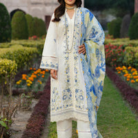 Dhanak-3PC Embroidered Shirt with Digital Printed Wool Shawl -13347