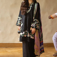 MUSHQ-3PC LAWN EMBROIDERED SHIRT WITH MONARK PRINT DUAPATTA AND TROUSER-BIC-3719