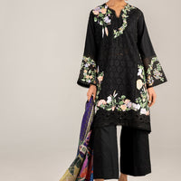MUSHQ-3PC LAWN EMBROIDERED SHIRT WITH MONARK PRINT DUAPATTA AND TROUSER-BIC-3719