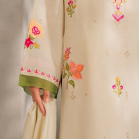 MIRANA - 3PC DHANAK EMBROIDERED SHIRT WITH BAMBER CHIFFON DUPATTA AND TROUSER-14289