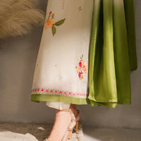 MIRANA - 3PC DHANAK EMBROIDERED SHIRT WITH BAMBER CHIFFON DUPATTA AND TROUSER-14289