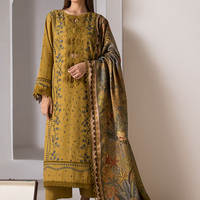 SOBIA NAZIR- 3PC UNSTITCHED LAWN EMBROIDERED SHIRT WITH MONARK PRINT DUPATTA AND TROUSER-3570